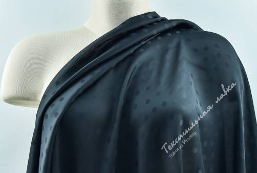 Жаккардовая плательная вискоза SLE23150#Black 4